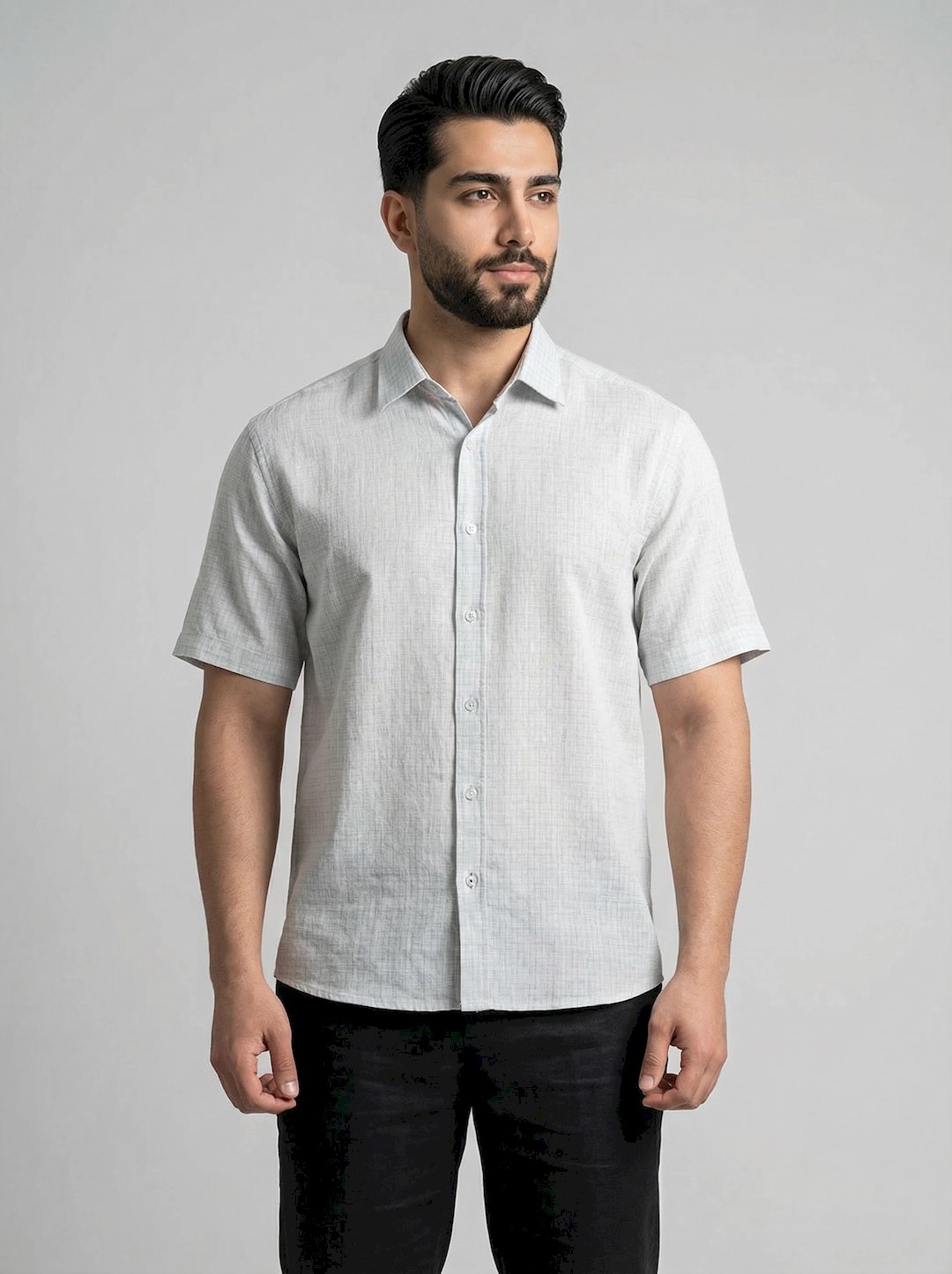 پیراهن چهارخانه کنفی 3846